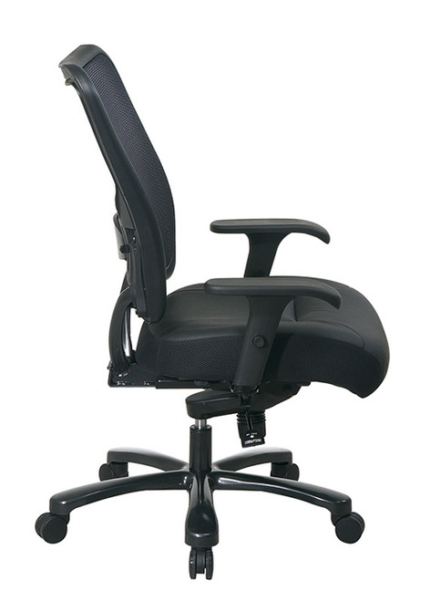 Office Star Big & Tall Double AirGrid Back and Layered Leather Seat Ergonomic Chair 75-47A773 Office Star Big & Tall Double AirGrid Back and Layered Leather Seat Ergonomic Chair 75-47A773